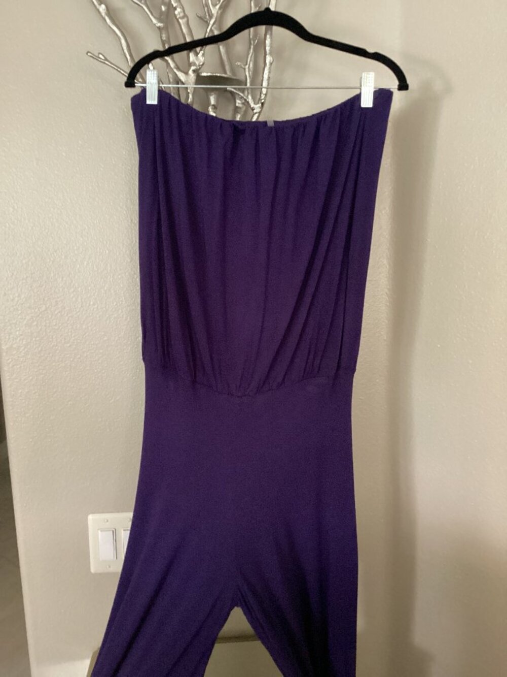 Young Fabulous & Broke purple strapless jumpsuit, size M, fits like a L